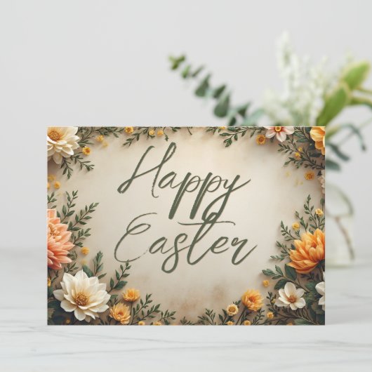 Floral Elegance - Springtime Pasen Groeten (Staand voorkant)