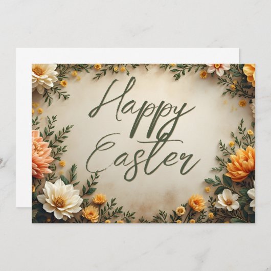 Floral Elegance - Springtime Pasen Groeten (Voorkant / Achterkant)
