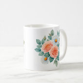 "Floral Elegance Tea Cup" Koffiemok (Voorkant rechts)