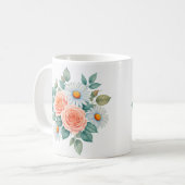 "Floral Elegance Tea Cup" Koffiemok (Voorkant links)