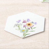 Floral Elegance Tee – Soft Pastel Blooms  Kartonnen Onderzetters (Schuin)