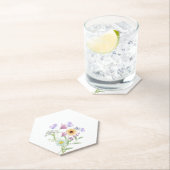 Floral Elegance Tee – Soft Pastel Blooms  Kartonnen Onderzetters (Insitu)