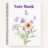 Floral Elegance Tee – Soft Pastel Blooms  Notitieboek (Voorkant)