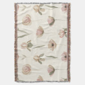 Floral Elegance Throw Blanket Deken (Voorkant Verticaal)
