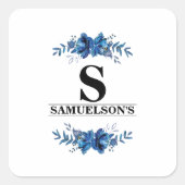Floral Elegance Vierkante Sticker (Voorkant)