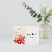 Floral Elegance Visitekaartjes (Staand voorkant)