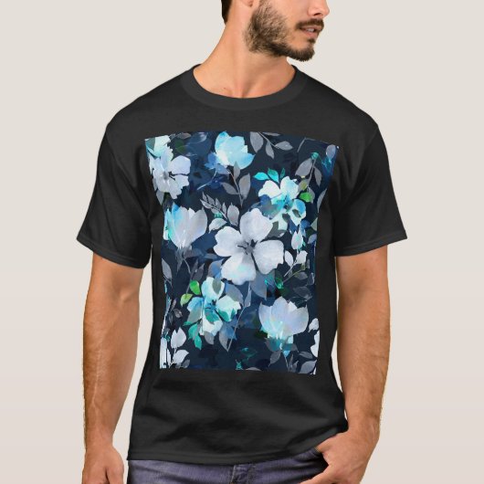 Floral Elegance Waterverf T-shirt (Voorkant)