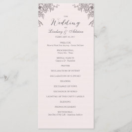 Floral Elegance Wedding Programma Programmakaart