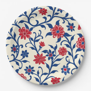 Floral  Elegant 4th July Papier Bord