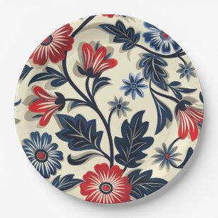 Floral  Elegant 4th July Papier Bord
