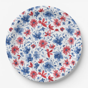 Floral Elegant 4th July Papier Bord