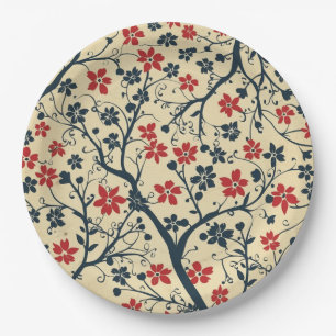 Floral Elegant 4th July Papier Bord