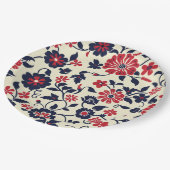 Floral Elegant 4th July Papier Bord (Gekanteld)
