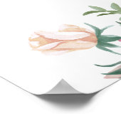 Floral elegant 90th birthday party welcome  poster (Hoek)