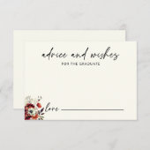 Floral Elegant Advies voor het Afstuderen Afstuder Informatiekaartje (Voorkant / Achterkant)
