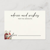 Floral Elegant Advies voor het Afstuderen Afstuder Informatiekaartje (Voorkant)
