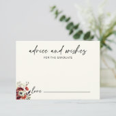 Floral Elegant Advies voor het Afstuderen Afstuder Informatiekaartje (Staand voorkant)