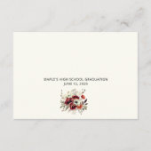 Floral Elegant Advies voor het Afstuderen Afstuder Informatiekaartje (Achterkant)