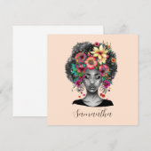 Floral Elegant Afro Woman (Voorkant / Achterkant)