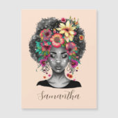 Floral Elegant Afro Woman (Voorkant)