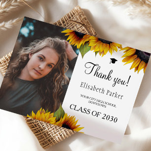 Floral elegant afstuderen foto afstuderen bedankt