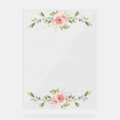 Floral elegant baby shower welkom acryl bord (Voorkant)