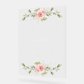 Floral elegant baby shower welkom acryl bord (Hoek)