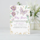 Floral Elegant Babyshower Kaart (Staand voorkant)