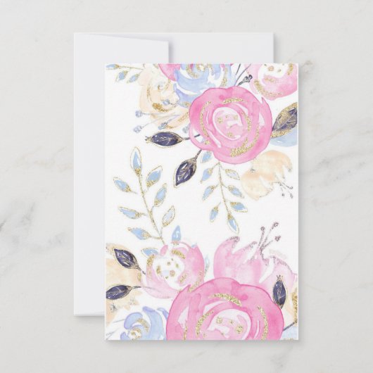 Floral Elegant Babyshower Kaart (Achterkant)