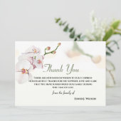 Floral Elegant Bedankt voor je herinneringskaart (Staand voorkant)