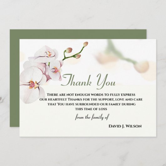 Floral Elegant Bedankt voor je herinneringskaart (Voorkant / Achterkant)