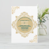 Floral Elegant  Beige Neutral Bruiloft Kaart (Staand voorkant)