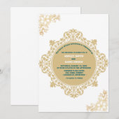 Floral Elegant  Beige Neutral Bruiloft Kaart (Voorkant / Achterkant)