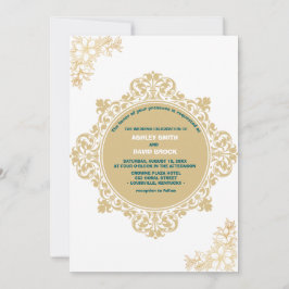 Floral Elegant Beige Neutral Bruiloft Kaart