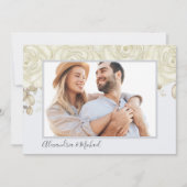 Floral Elegant Bewaar de datum bruiloft foto Save The Date (Voorkant)