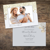 Floral Elegant Bewaar de datum bruiloft foto Save The Date