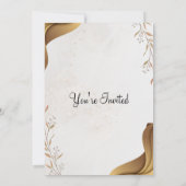 Floral Elegant Bewaar de datum bruiloft uitnodigin Kaart (Achterkant)