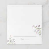 Floral Elegant Blush Paarse Trouwplaats Kaart Plaatskaartje (Buitenkant ongevouwen)