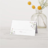 Floral Elegant Blush Paarse Trouwplaats Kaart Plaatskaartje (Voorkant)