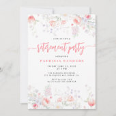 Floral elegant blush pink retirement party kaart (Voorkant)