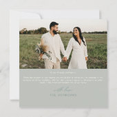 Floral Elegant Boho Foto Dank je kaart (Achterkant)