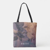 Floral Elegant Boho Paarse Fantasy Bride Tote Bag (Achterkant)