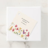 Floral Elegant Boho Summer Wildflower Wedding Bedankjes Labels (In situ)