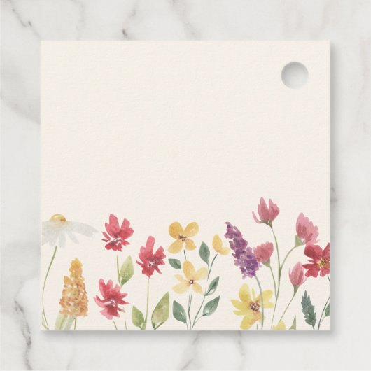 Floral Elegant Boho Summer Wildflower Wedding Bedankjes Labels (Achterkant)