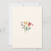 Floral Elegant Boho Summer Wildflower Wedding Kaart (Achterkant)
