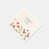 Floral Elegant Boho Summer Wildflower Wedding Servet (Hoek)