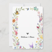 Floral Elegant Boho Wedding Kaart (Achterkant)