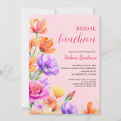 Floral Elegant Boho Wildflower Bruids Luncheon Kaart (Voorkant)