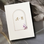 Floral Elegant Boog Islamitische bruiloft Monogram Kaart