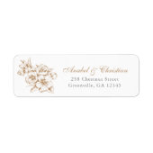 Floral Elegant  Botanisch Retouradres Etiket (Voorkant)